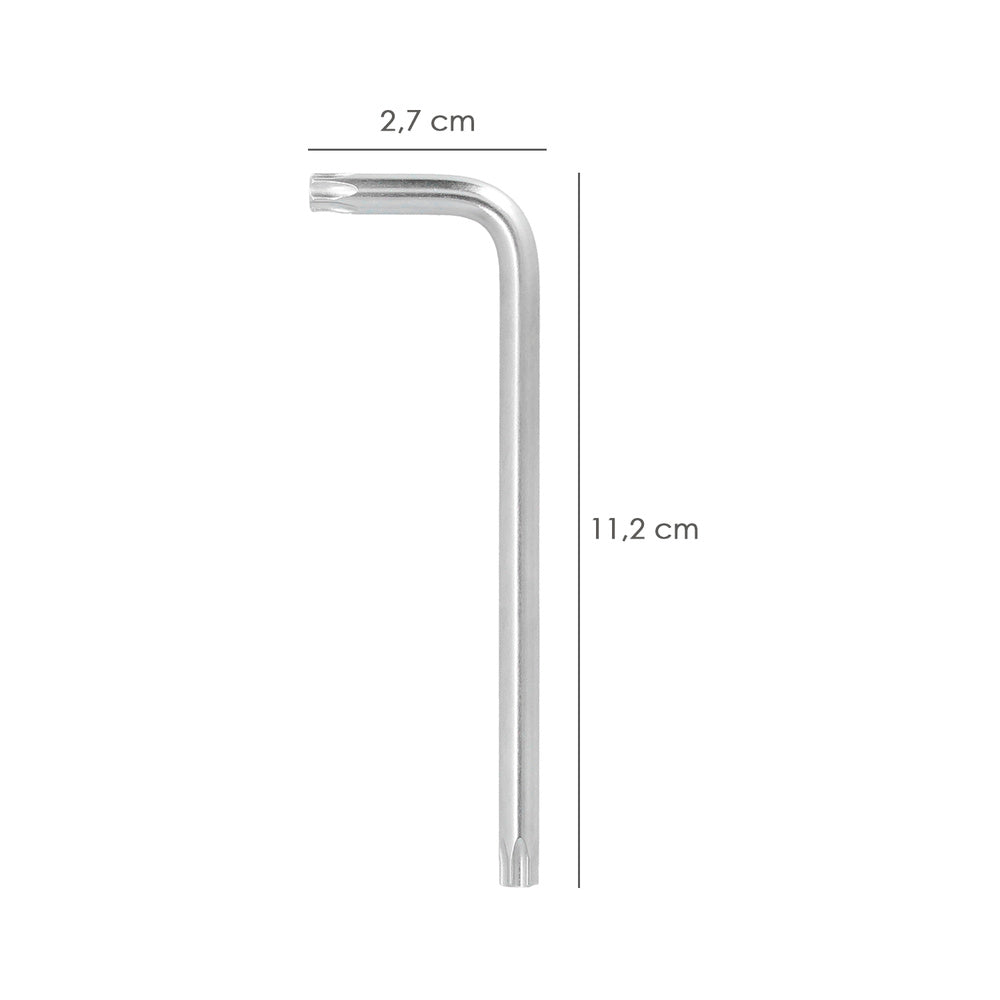 Llave torx inviolable larga acero cromo vanadio profesional t30 mm llave estrella, llave allen estrella
