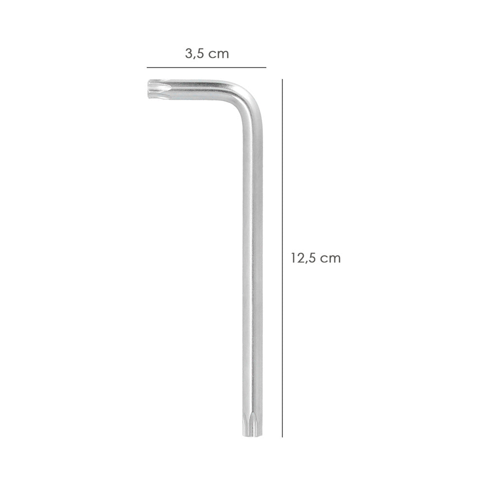 Llave torx inviolable larga acero cromo vanadio profesional t40 mm llave estrella, llave allen estrella