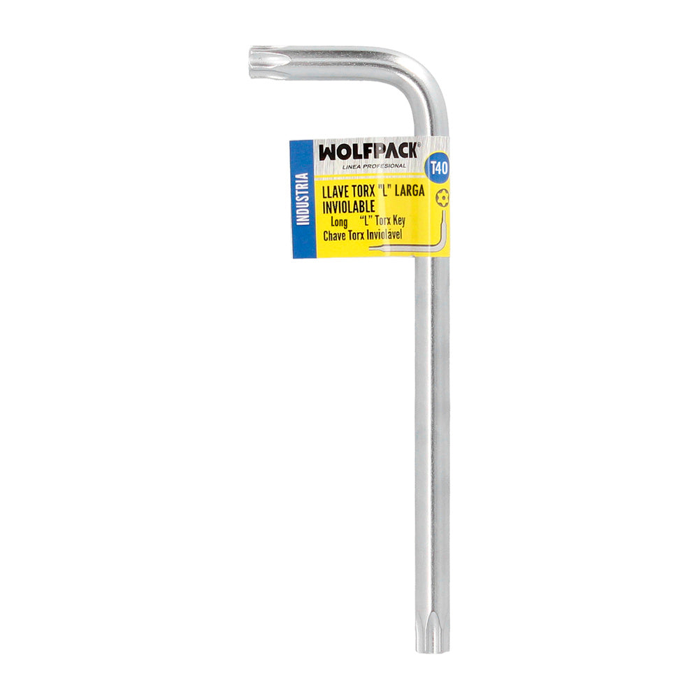 Llave torx inviolable larga acero cromo vanadio profesional t40 mm llave estrella, llave allen estrella
