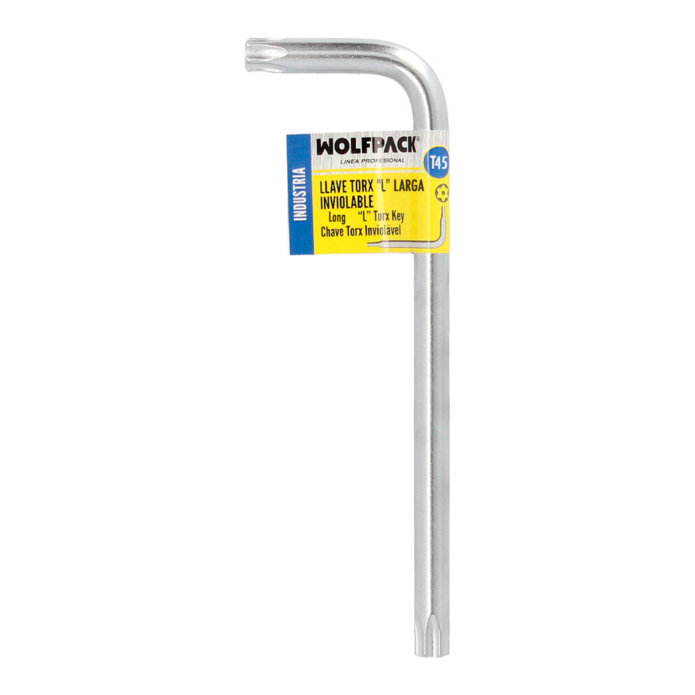 Llave torx inviolable larga acero cromo vanadio profesional t45 mm llave estrella, llave allen estrella