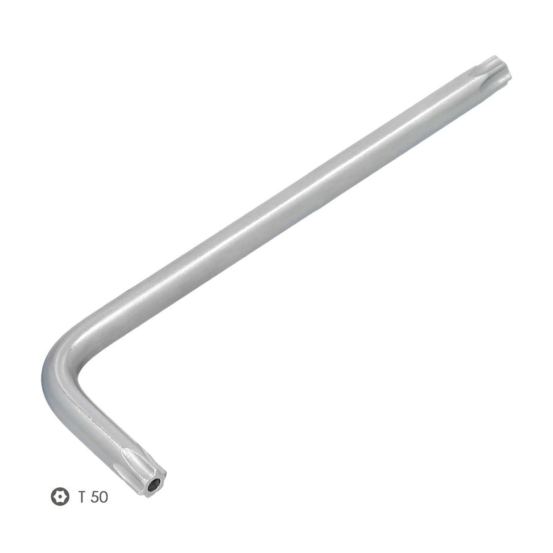 Llave torx inviolable larga acero cromo vanadio profesional T50 mm. llave estrella, llave allen estrella
