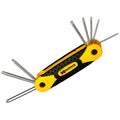 Conjunto de 8 chaves Torx dobráveis ​​invioláveis, incluindo chave sextavada, chave estrela e chave Allen estrela.