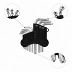 Conjunto de 9 chaves Torx "L" invioláveis