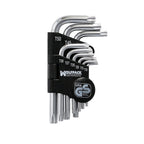 Conjunto de 9 chaves Torx "L" invioláveis