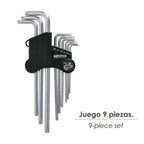 Juego llaves torx "l" 9 piezas largo inviolable