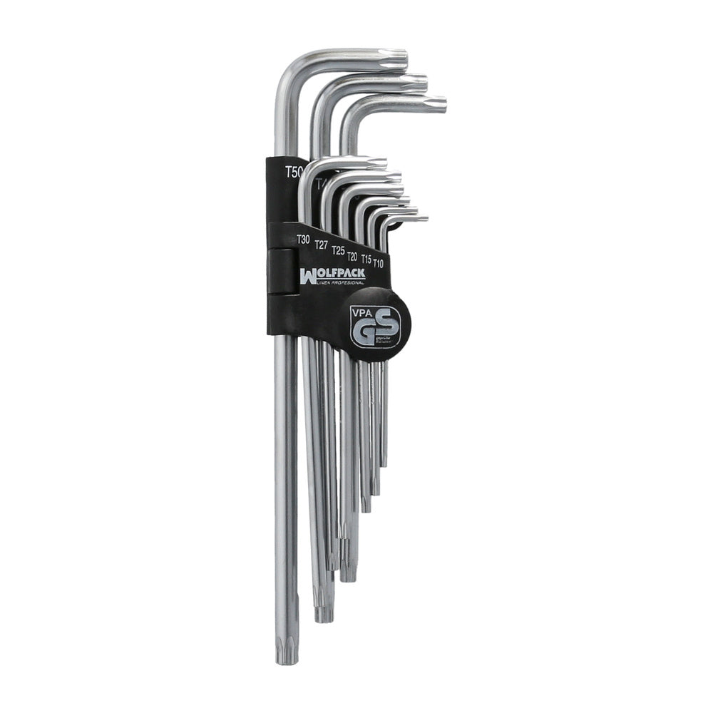Juego llaves torx "l" 9 piezas largo inviolable