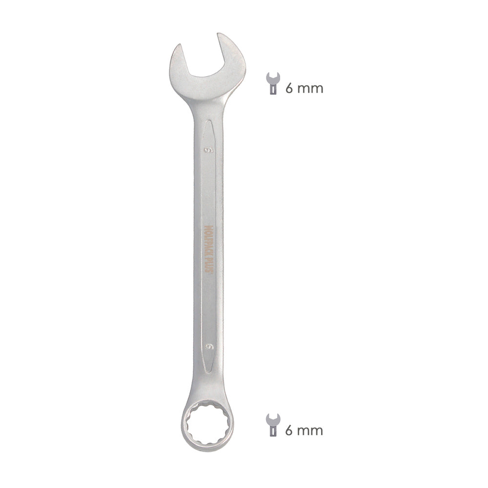 Llave combinada plus 6x6 acero cromo vanadio din 3113. Llave doble boca, llave fija, llave estrella