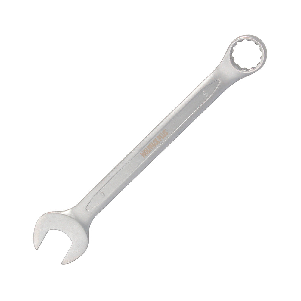 Llave combinada plus 9x9 acero cromo vanadio din 3113. Llave doble boca, llave fija, llave estrella