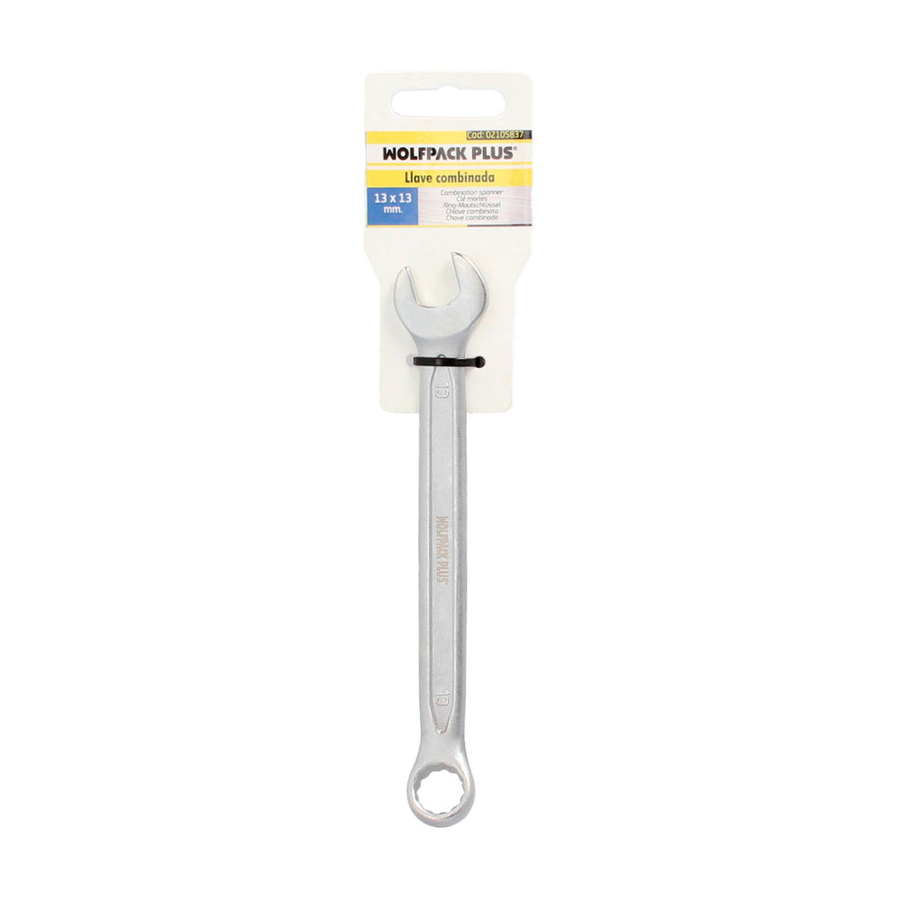 Llave combinada plus 13x13 acero cromo vanadio din 3113. Llave doble boca, llave fija, llave estrella