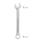 Llave combinada plus 15x15 acero cromo vanadio din 3113. Llave doble boca, llave fija, llave estrella