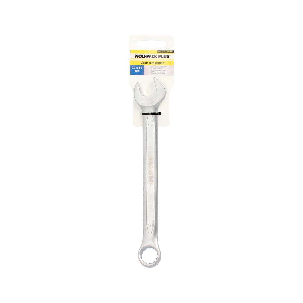 Llave combinada plus 17x17 acero cromo vanadio din 3113. Llave doble boca, llave fija, llave estrella
