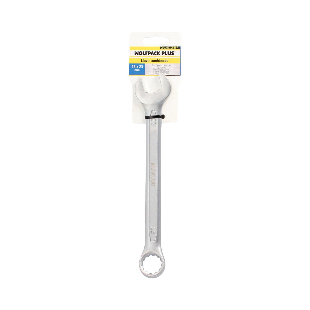 Llave combinada plus 23x23 acero cromo vanadio din 3113. Llave doble boca, llave fija, llave estrella