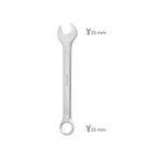 Llave combinada plus 25x25 acero cromo vanadio din 3113. Llave doble boca, llave fija, llave estrella