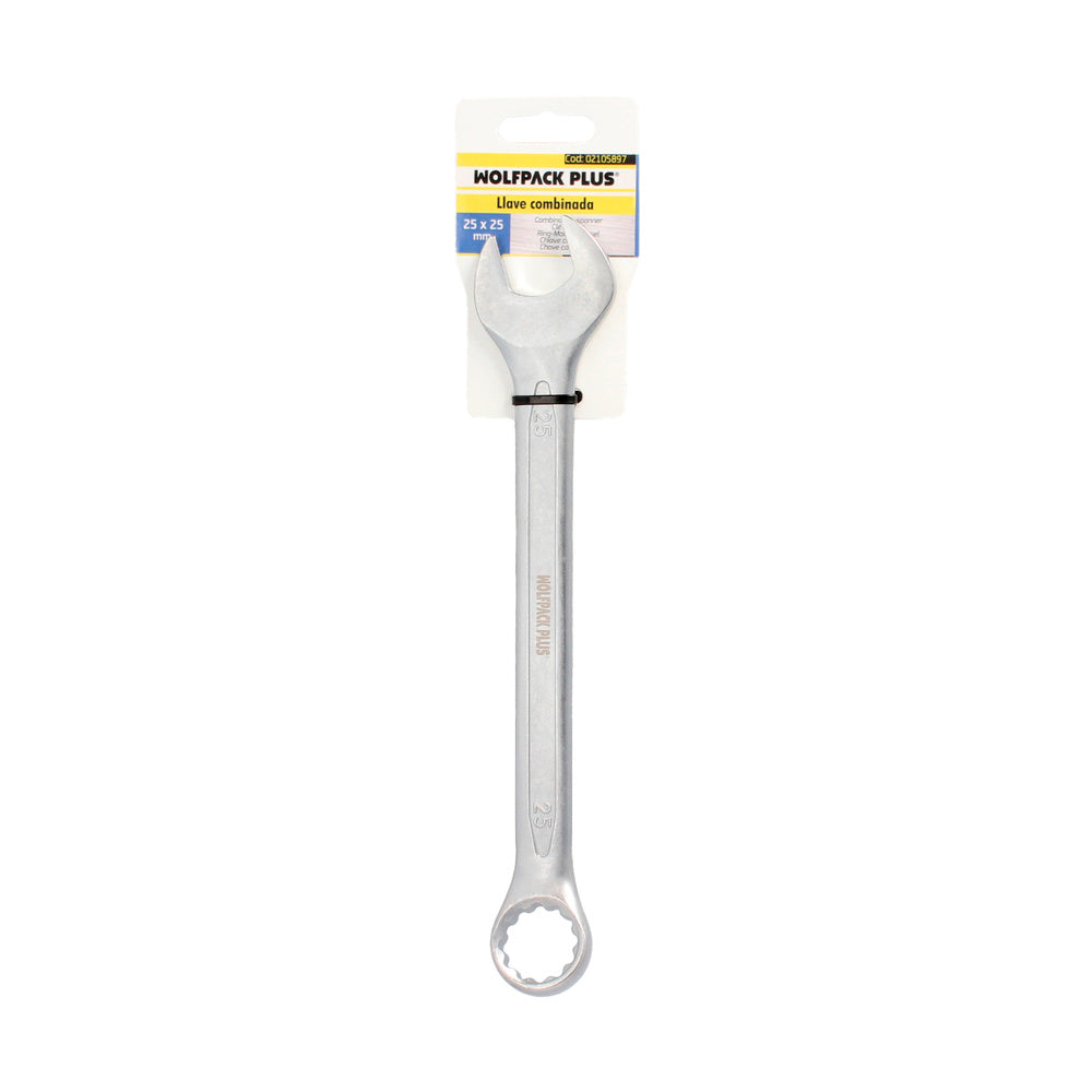Llave combinada plus 25x25 acero cromo vanadio din 3113. Llave doble boca, llave fija, llave estrella
