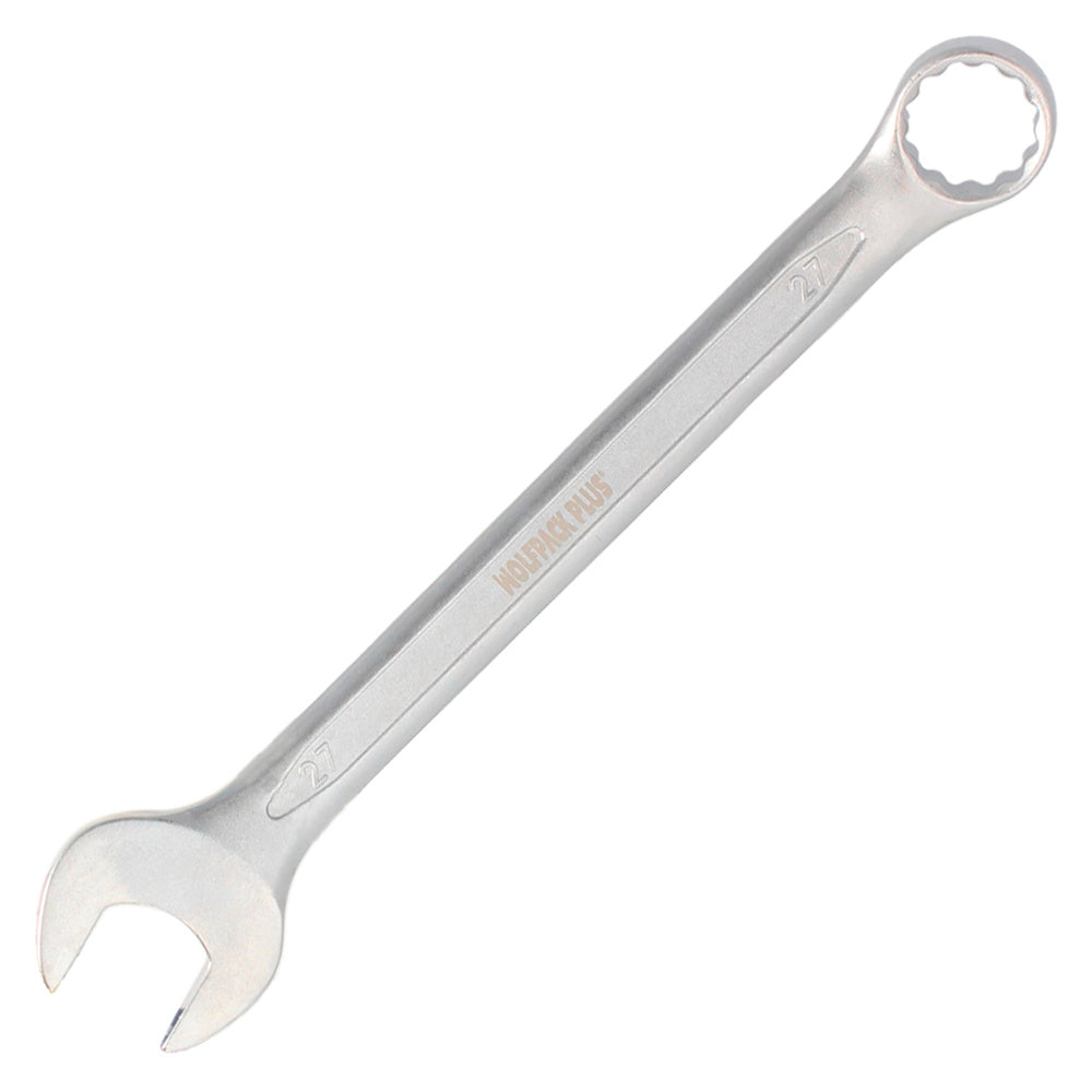 Llave combinada plus 27x27 acero cromo vanadio din 3113. Llave doble boca, llave fija, llave estrella