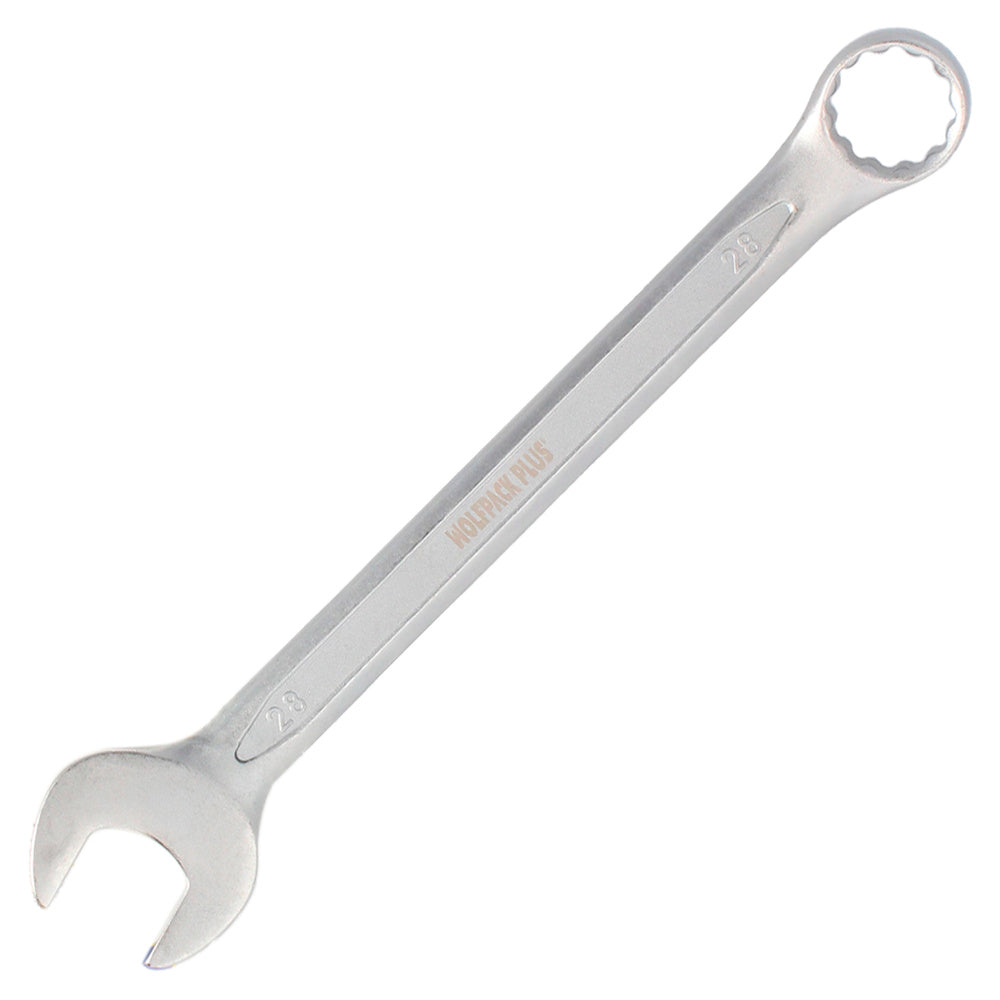 Llave combinada plus 28x28 acero cromo vanadio din 3113. Llave doble boca, llave fija, llave estrella