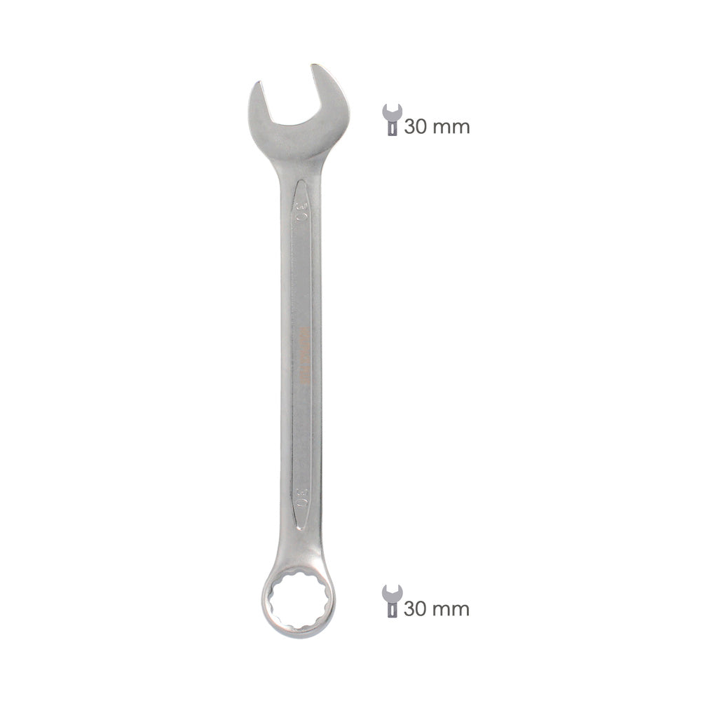 Llave combinada plus 30x30 acero cromo vanadio din 3113. Llave doble boca, llave fija, llave estrella