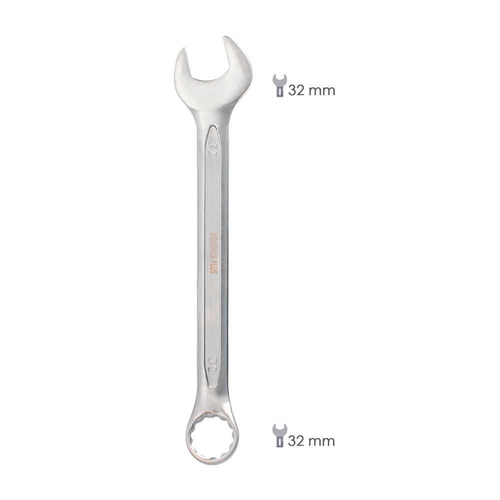 Llave combinada plus 32x32 acero cromo vanadio din 3113. Llave doble boca, llave fija, llave estrella