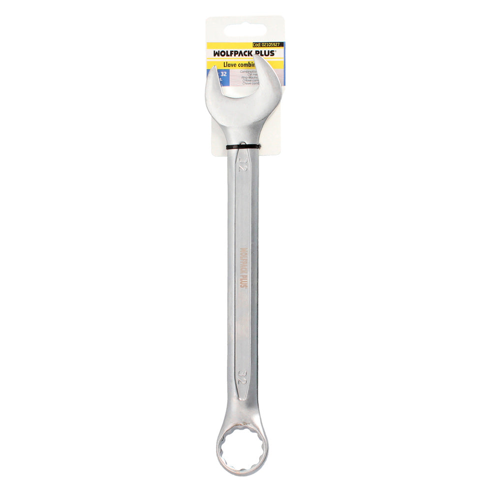 Llave combinada plus 32x32 acero cromo vanadio din 3113. Llave doble boca, llave fija, llave estrella