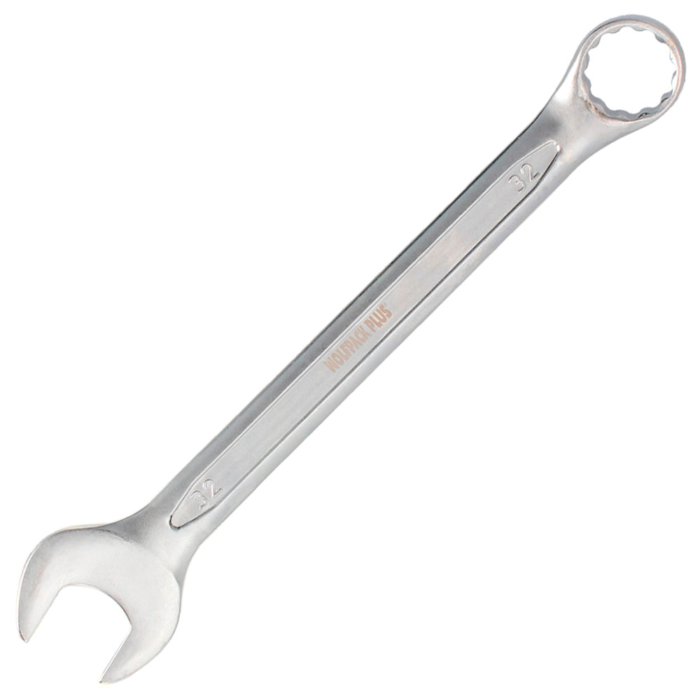 Llave combinada plus 32x32 acero cromo vanadio din 3113. Llave doble boca, llave fija, llave estrella