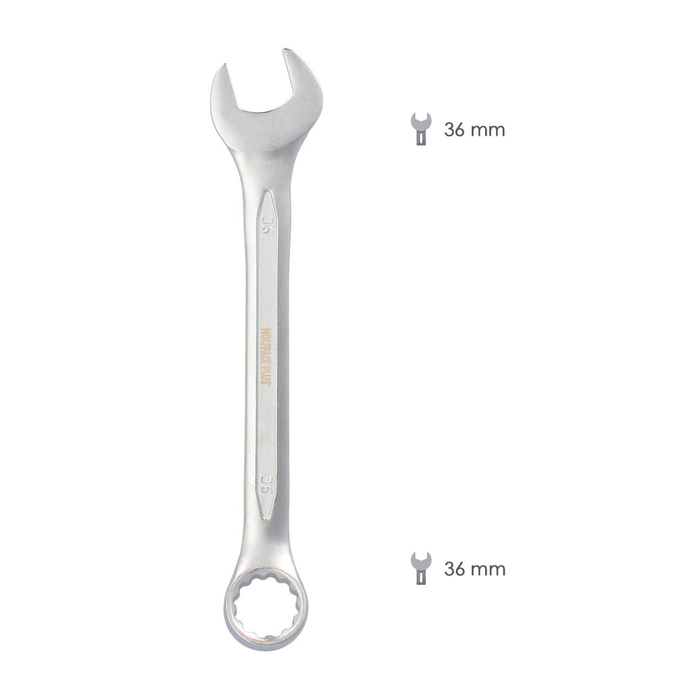 Llave combinada plus 36x36 acero cromo vanadio din 3113. Llave doble boca, llave fija, llave estrella