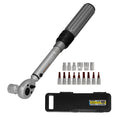 Llave dinamométrica 1/4" con 9 puntas hexagonales y 5 vasos. Llave de torque camiones, coches, motos, micro ajustes, acero crv