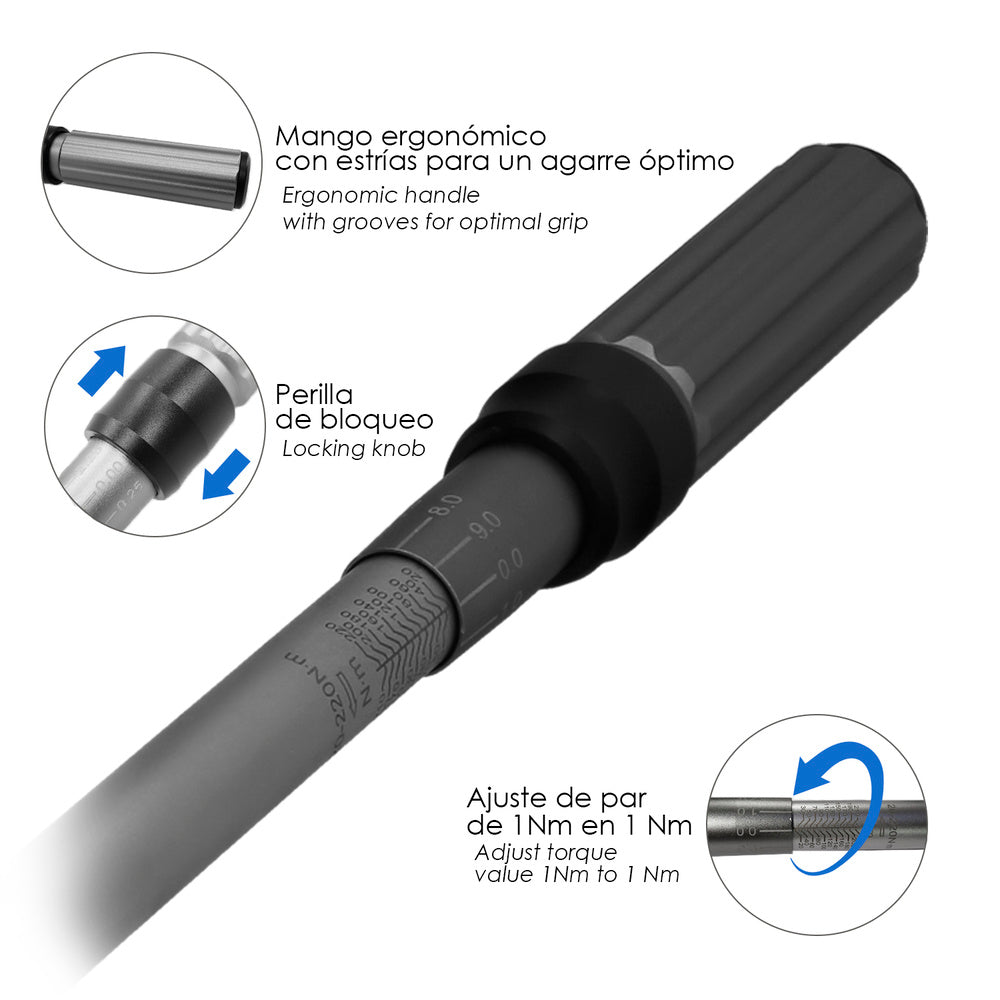 Chave dinamométrica 1/2" com extensor e redutor de 3/8" chave de torque camiões, carros, motas, micro-ajustes, aço CRV