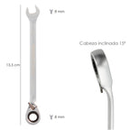 Llave combinada con carraca 8 mm din 3113