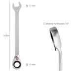 Chave combinada de roquete 11 mm DIN 3113