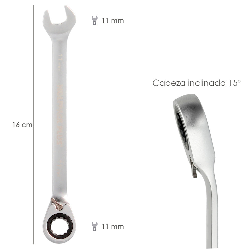 Chave combinada de roquete 11 mm DIN 3113