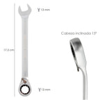 Llave combinada con carraca 17 mm din 3113