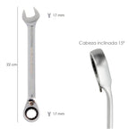 Llave combinada con carraca 17 mm din 3113