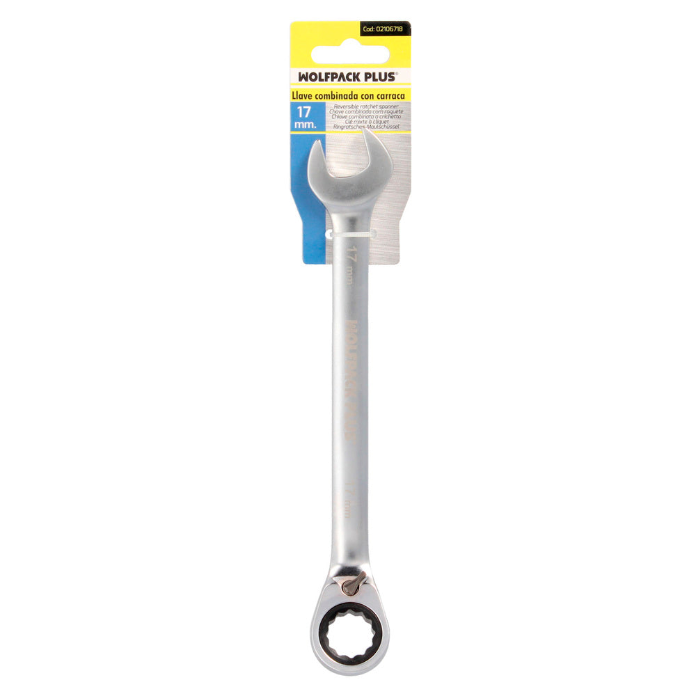 Llave combinada con carraca 17 mm din 3113