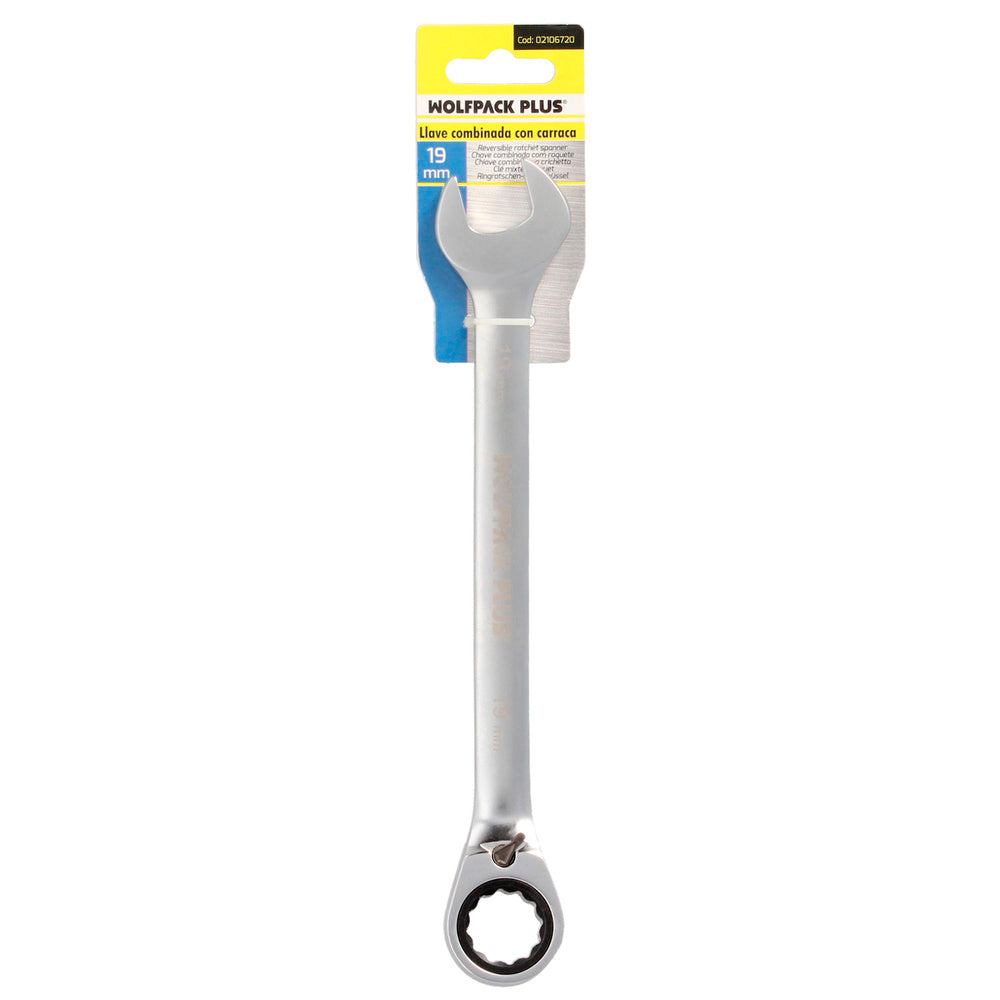 Llave combinada con carraca 19 mm din 3113