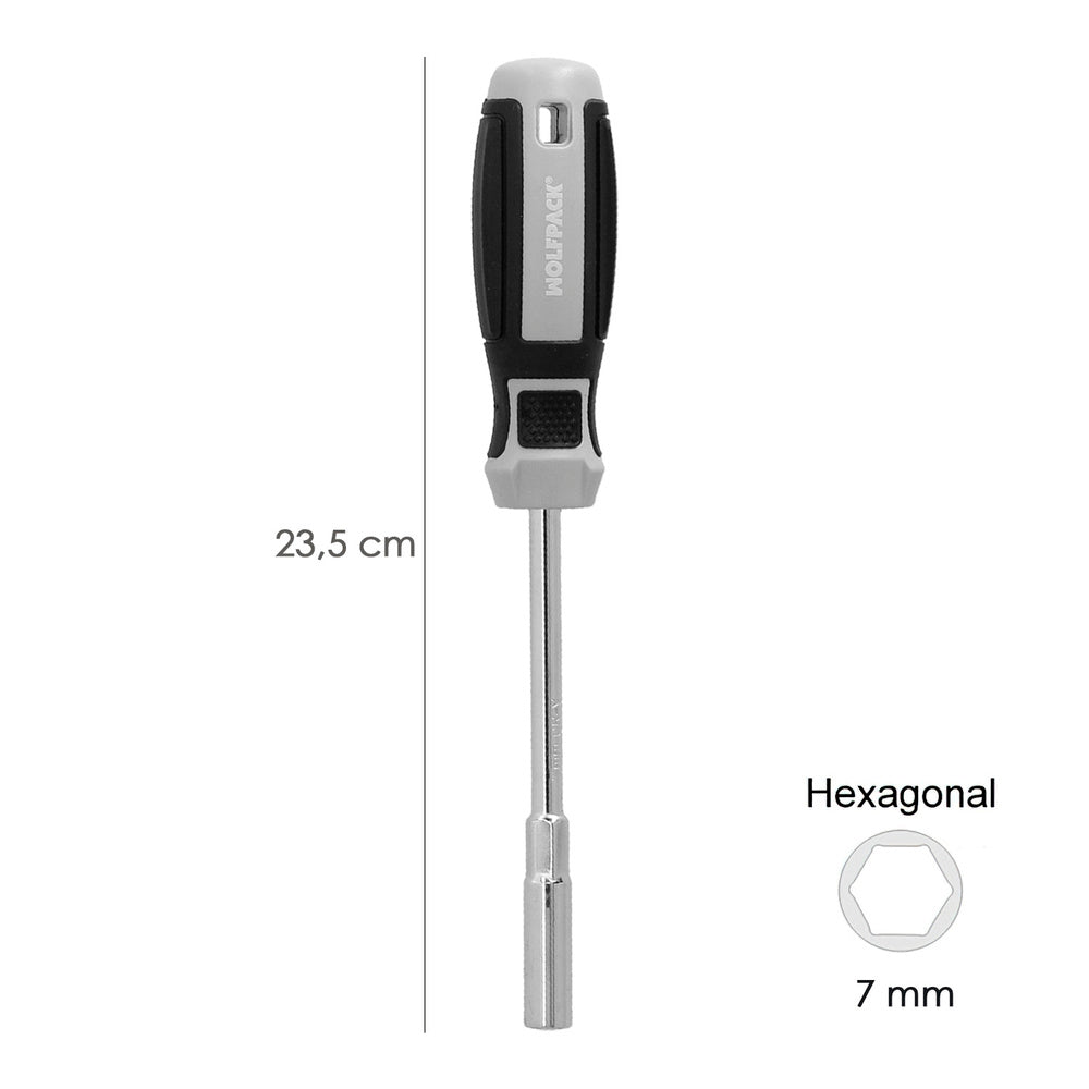 Screwdriver with 7.0 mm socket