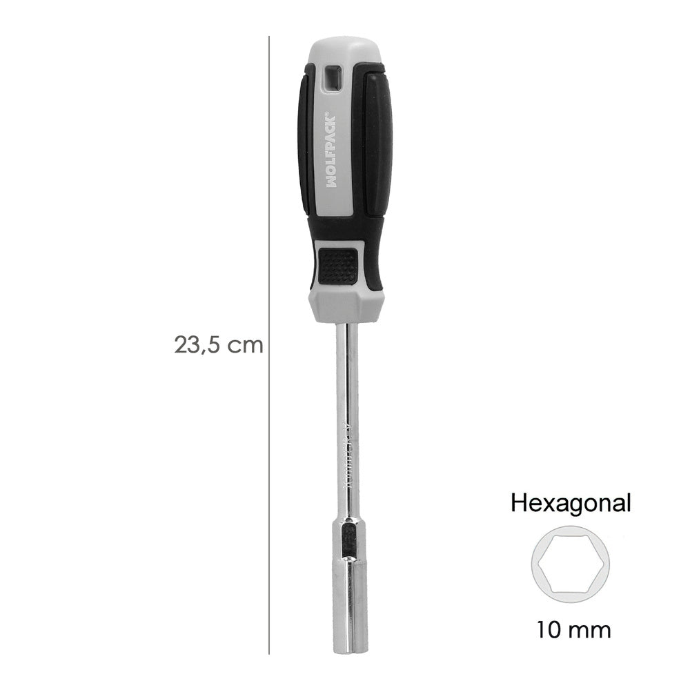 Screwdriver with 10.0 mm socket