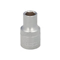 Chave de caixa 1/2" sextavada 10 mm perfil 6 faces. Aço cromo-vanádio, cantos redondos