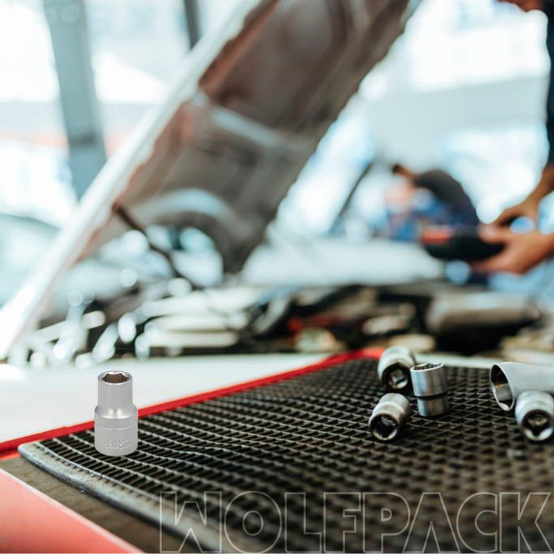 Llave vaso 1/2" hexagonal 13 mm. perfil de 6 caras. acero cromo vanadio, aristas redondas