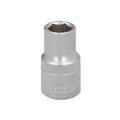 Chave de caixa 1/2" sextavada 13 mm perfil 6 faces. Aço cromo-vanádio, cantos arredondados