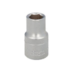 Chave de caixa 1/2" sextavada 13 mm perfil 6 faces. Aço cromo-vanádio, cantos arredondados
