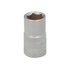 Chave de caixa 1/2" sextavada 14 mm perfil de 6 faces. Aço cromo-vanádio, arestas arredondadas