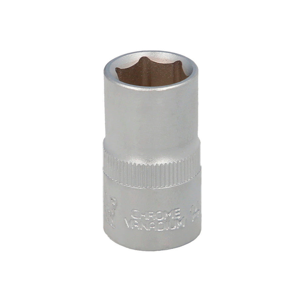 1/2" hexagonal socket 14 mm, 6-point profile. Chrome vanadium steel, rounded edges