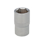 Chave de caixa 1/2" sextavada 16 mm perfil 6 faces. Aço cromo-vanádio, cantos arredondados