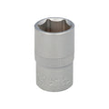 Chave de caixa 1/2" sextavada 17 mm perfil de 6 faces. Aço cromo-vanádio, cantos redondos