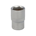 Chave de caixa 1/2" sextavada 18 mm perfil de 6 faces. Aço cromo-vanádio, arestas arredondadas