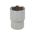 Chave de caixa 1/2" sextavada 20 mm perfil de 6 faces. Aço cromo-vanádio, arestas arredondadas