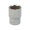 Chave de caixa 1/2" sextavada 21 mm perfil de 6 faces. Aço cromo-vanádio, arestas arredondadas