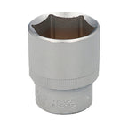 Chave de caixa 1/2" sextavada 32 mm perfil de 6 faces. Aço cromo-vanádio, arestas arredondadas