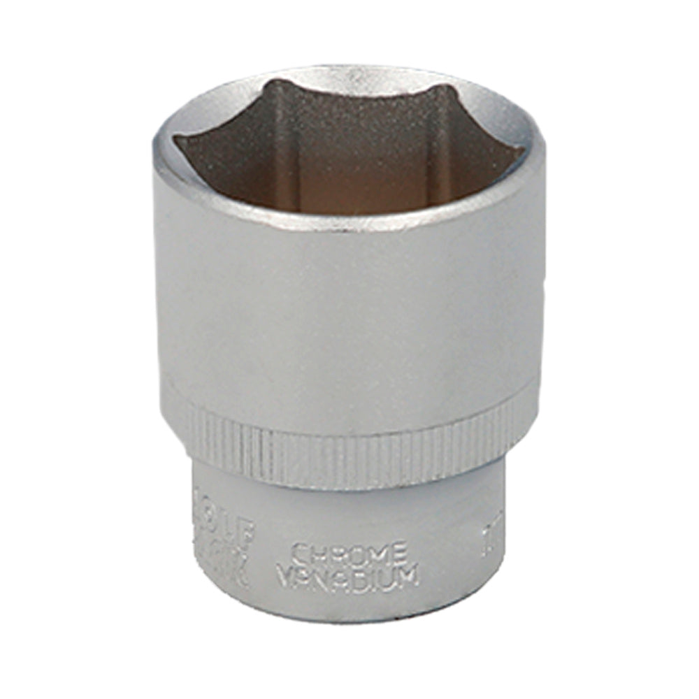 Socket wrench 1/2" hex 32 mm 6-point profile. Chrome vanadium steel, rounded edges