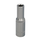 Chave de caixa 1/2" sextavada longa 10 mm, perfil de 6 faces. Aço cromo-vanádio, cantos redondos